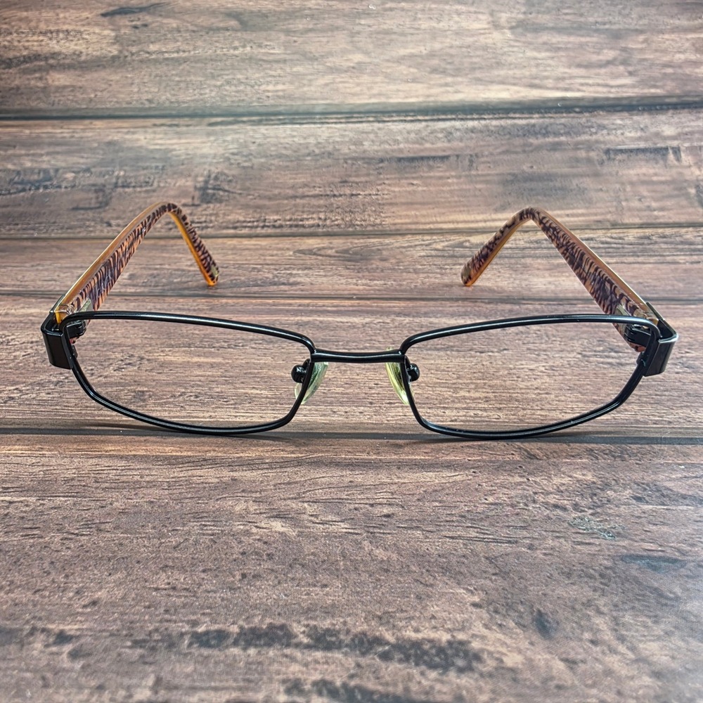 Carmen Marc Valvo CMV 212 Black Animal Print Eyeglass Frames 51-18-135